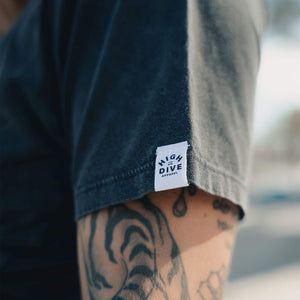 Embroidered Panther Stonewash Tee