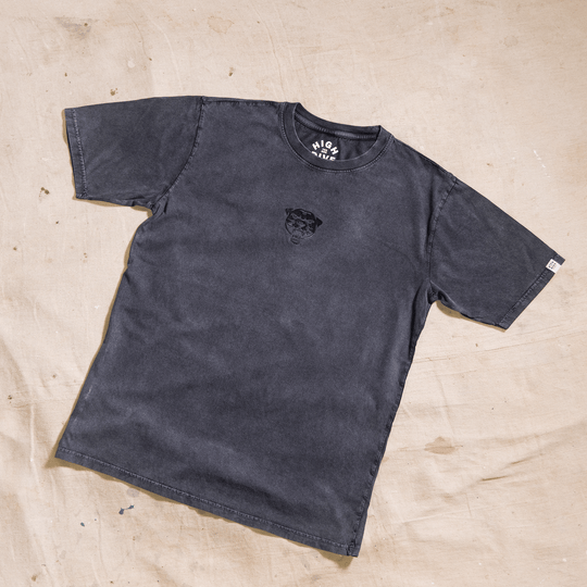 Embroidered Panther Stonewash Tee High Dive Apparel
