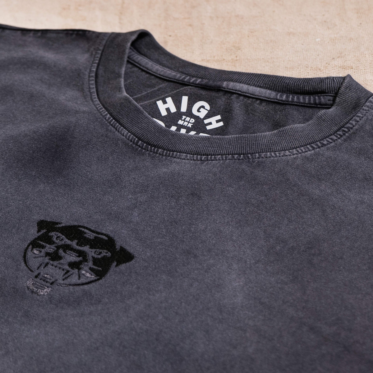 Embroidered Panther Stonewash Tee