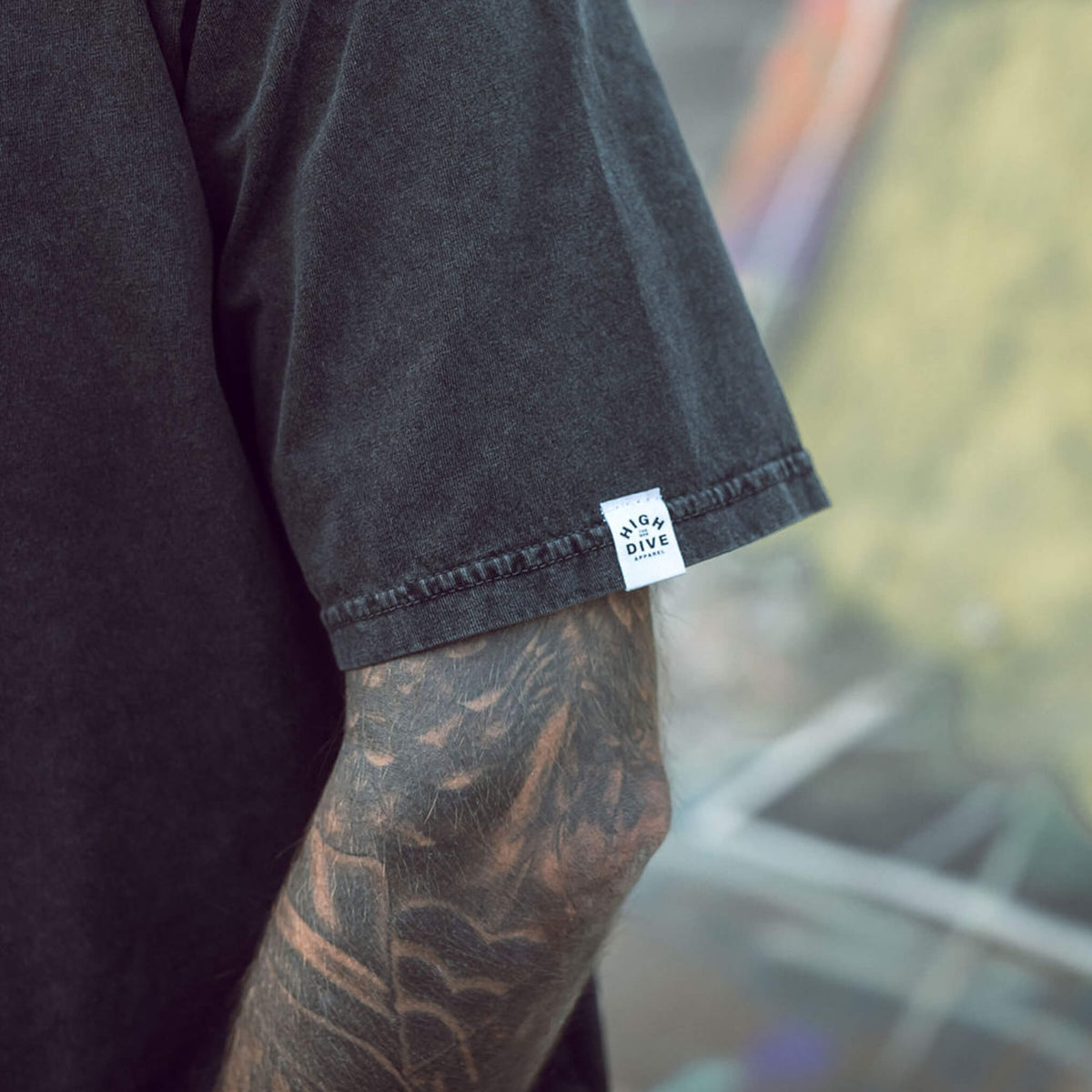 Embroidered Panther Stonewash Tee