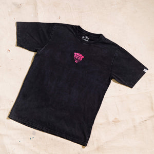Embroidered Panther Stonewash Tee