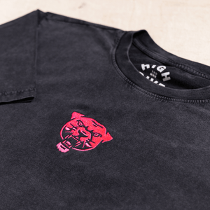 Embroidered Panther Stonewash Tee