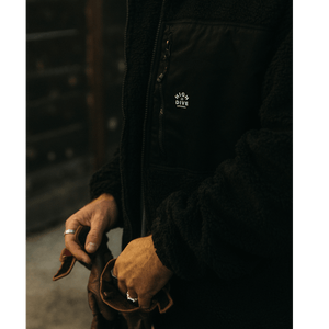 HDA Black Sherpa Fleece Jacket