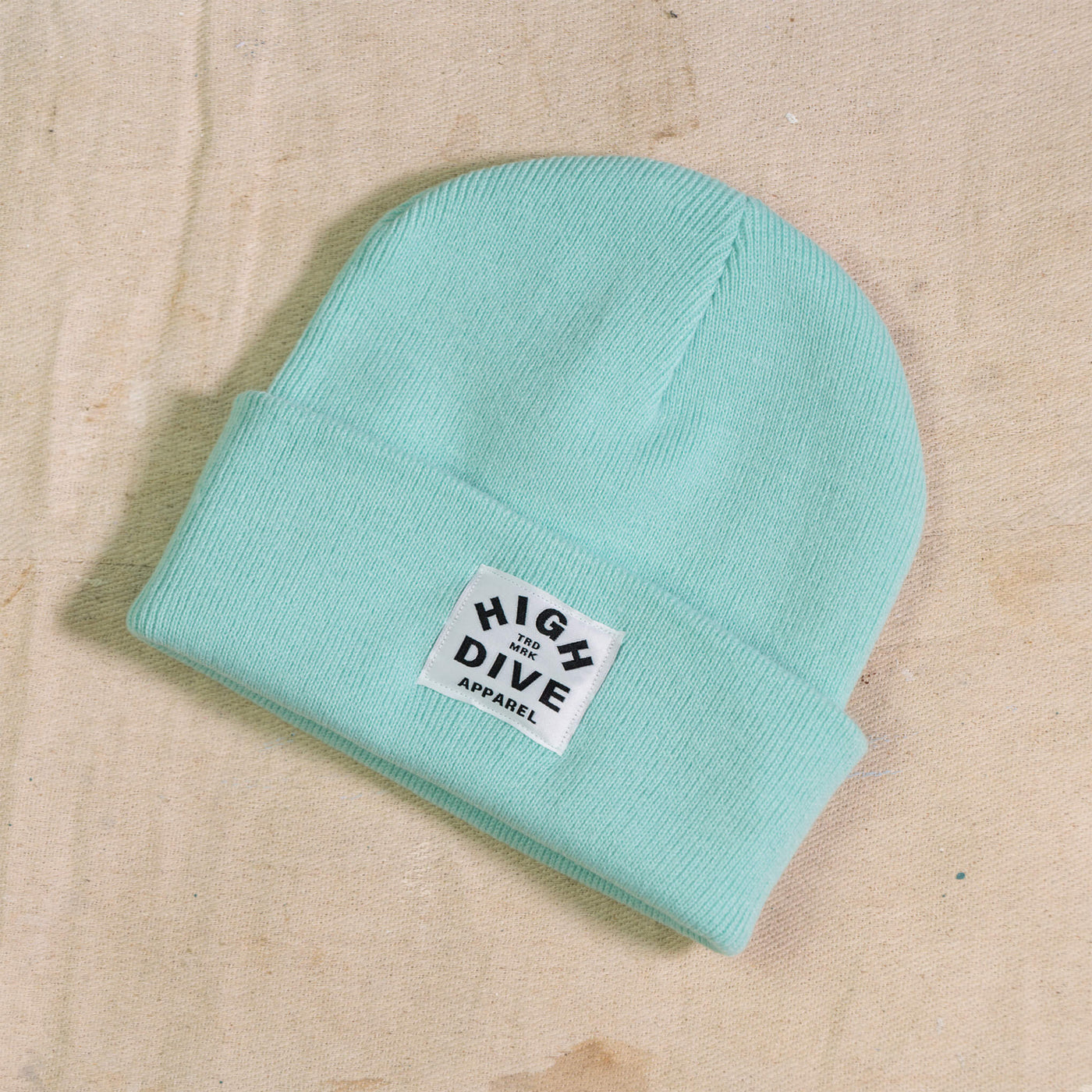 Mint Beanie With White Label