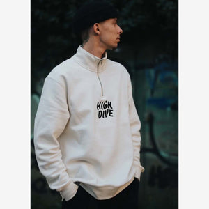 Embroidered 1/4 Zip Crew