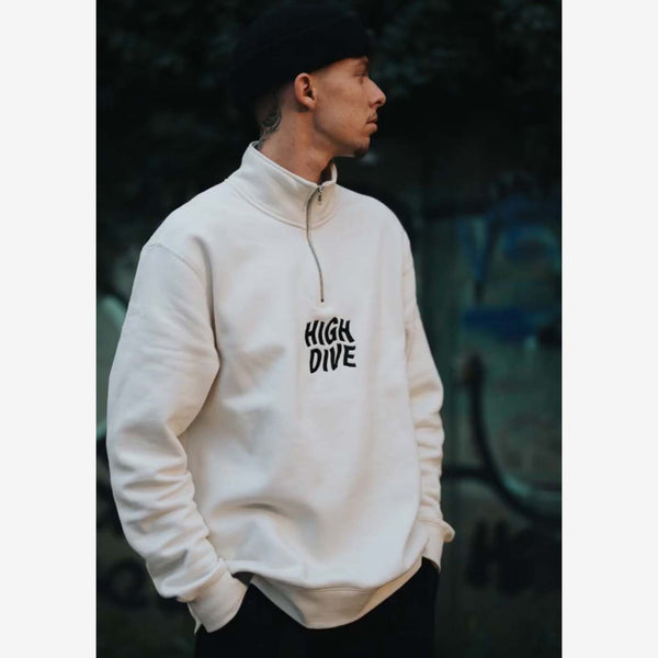 Embroidered 1/4 Zip Crew