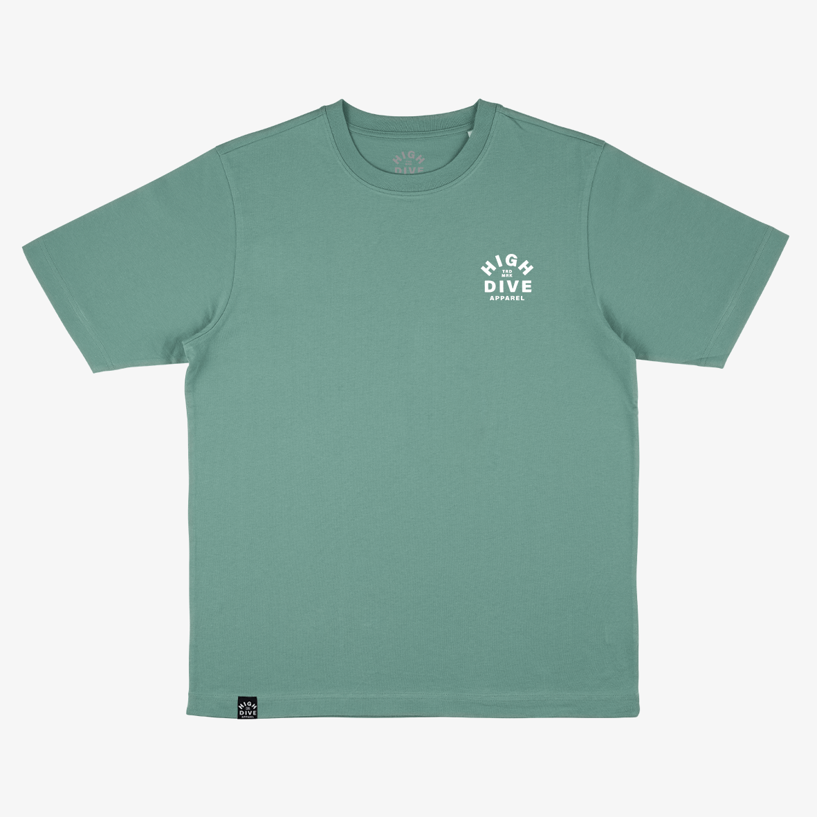 Camiseta básica de gran tamaño verde salvia 