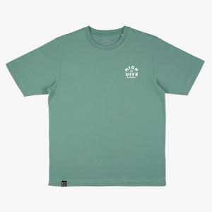 Camiseta básica de gran tamaño verde salvia 
