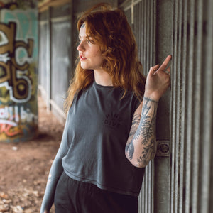 Washed Cropped Tank Top