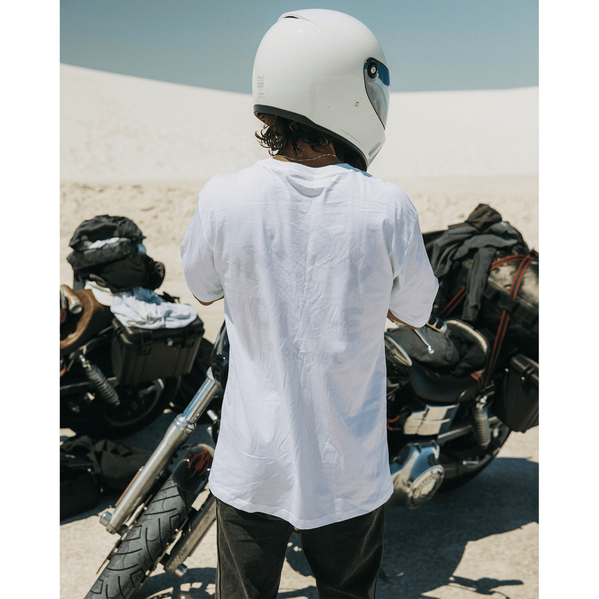 Camiseta blanca de gran tamaño 